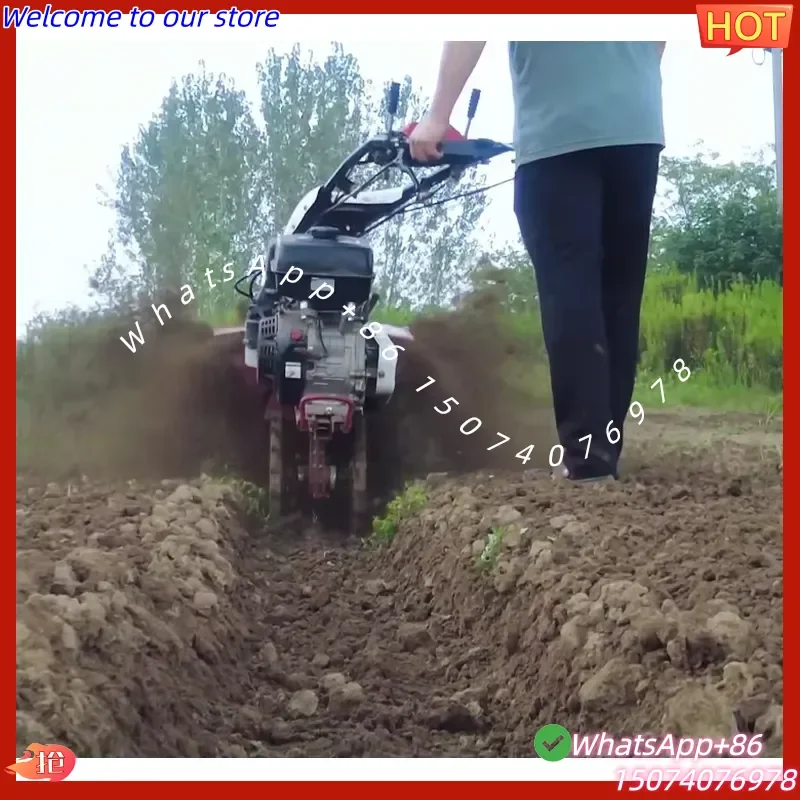 2026 170F 7HP Hand-held Orchard Ditching Machine Tiller for Ditch Soil Farming Tiller