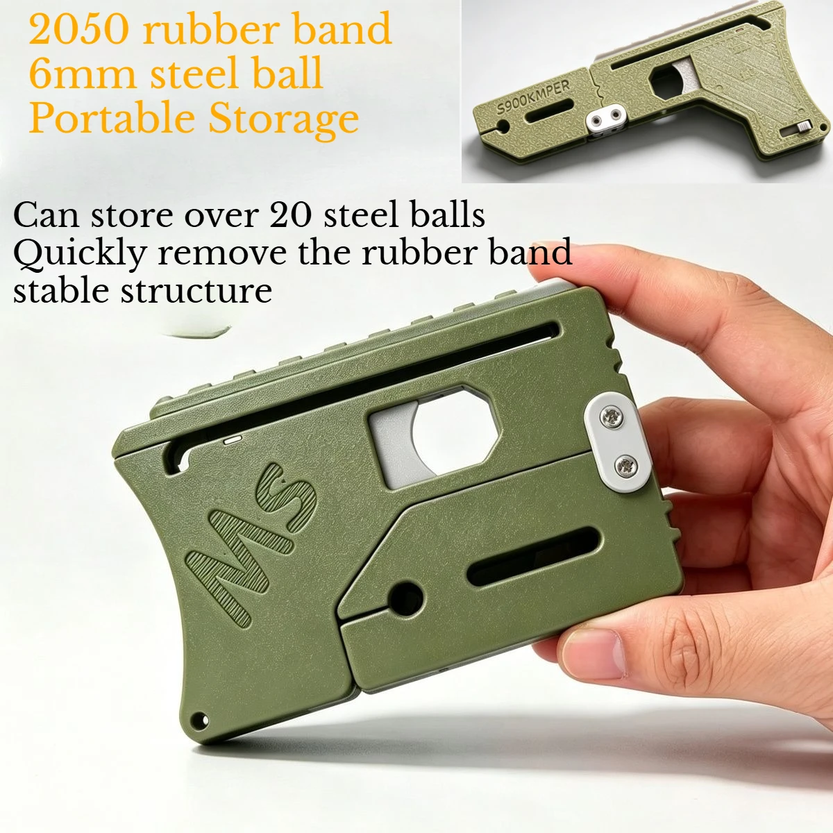 Portable Large Capacity Magazine 2050 Rubber Band Thickened Thickened Outdoor Entertainment Competitive Hunting Tool