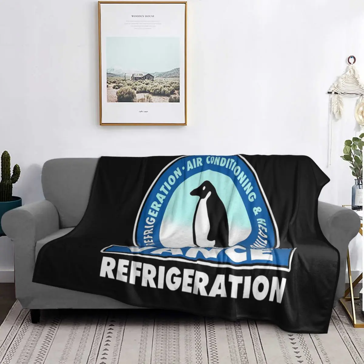 Vance Refrigeration Blanket Soft Warm Flannel Throw Blanket Plush for Bed Living room Picnic Travel Home Sofa