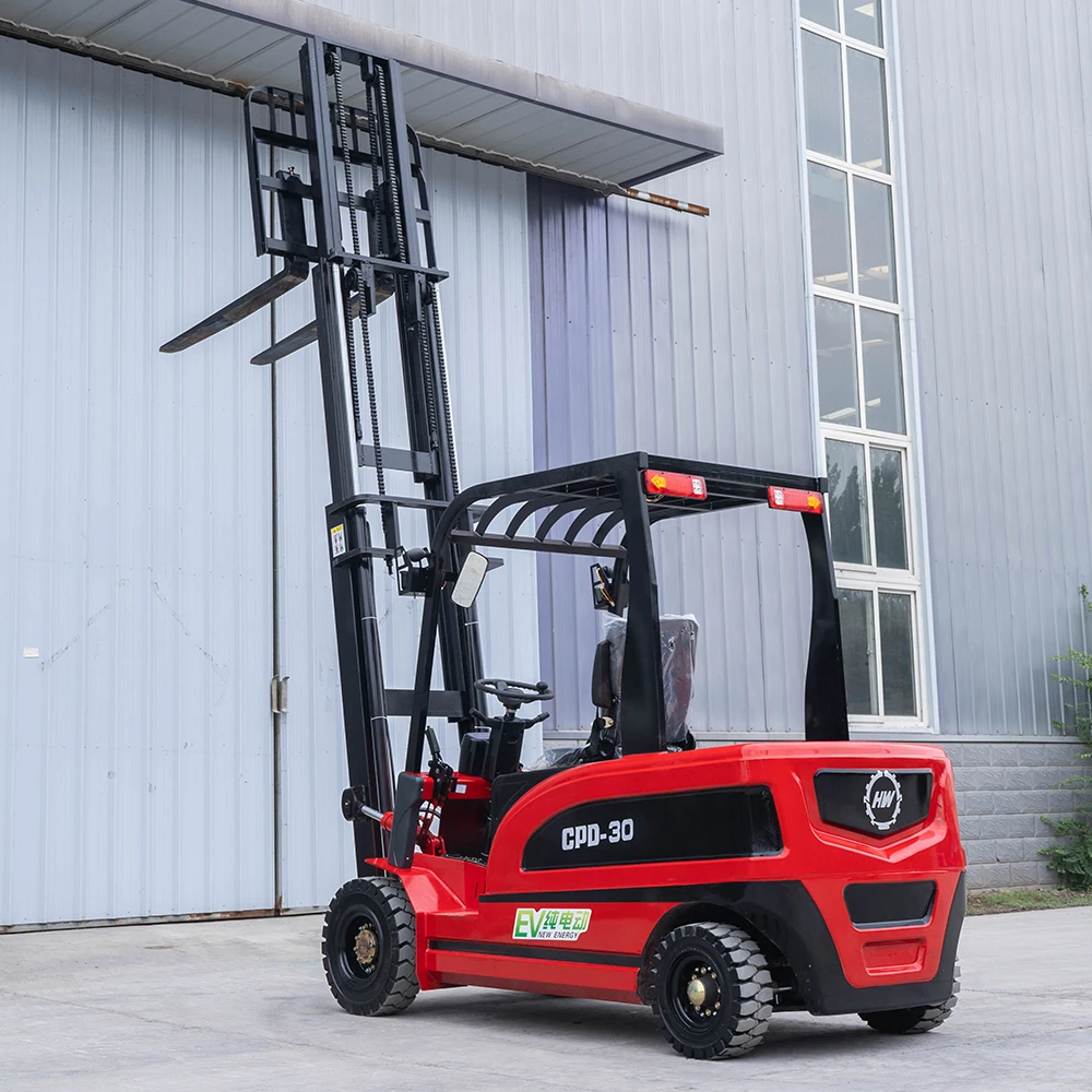 HW 3 ton New Electric Forklift 20-30km/h 4-Wheel High Quality Battery Low Noise Forklift with CE Certified Factory Price Custom