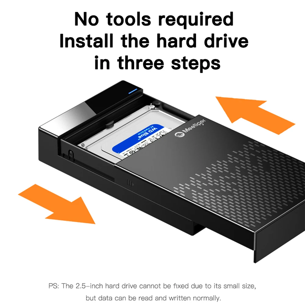 حافظة ميتجر 3.5 بوصة HDD USB3.0 حافظة القرص الصلب الخارجي خالية من الأدوات SATA إلى Type-C محول محطة إرساء القرص الصلب الخارجي