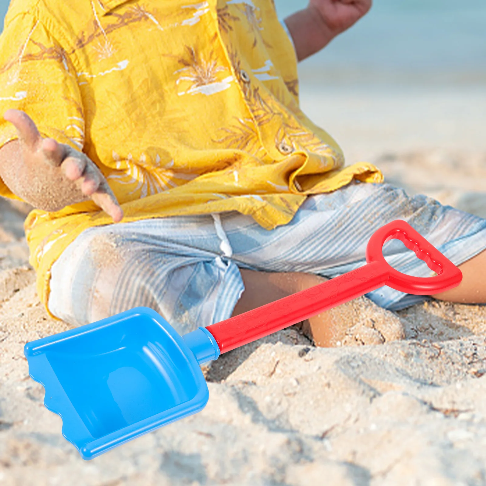 4 pezzi da spiaggia in plastica per bambini pale per feste all'aperto giocattoli portatili leggeri per bambini con sabbia set di strumenti di scavo materiale premium