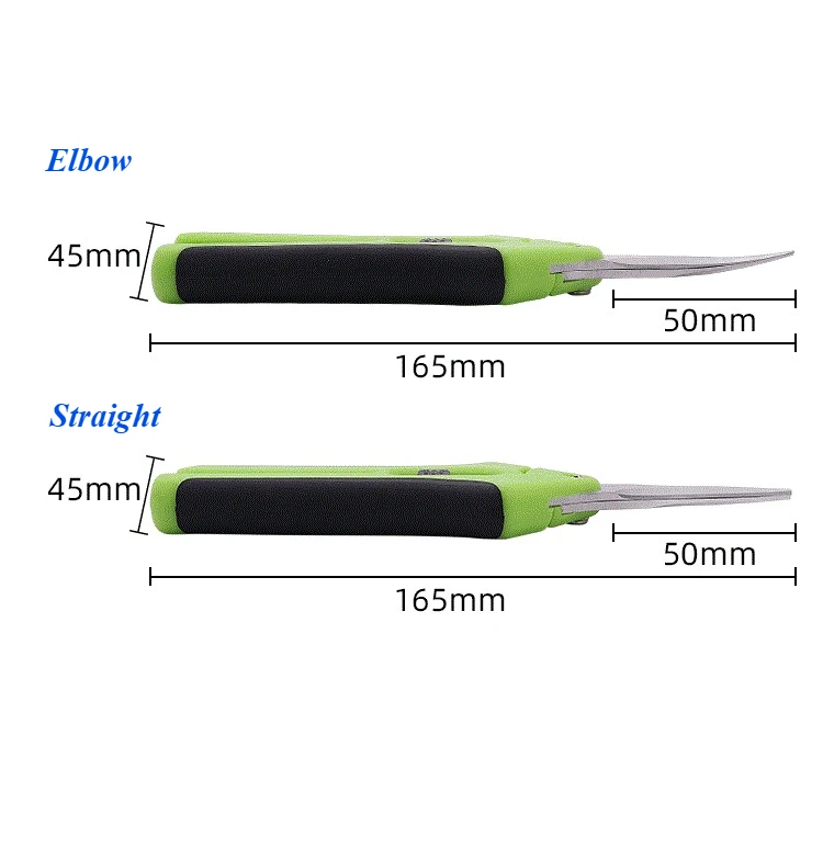6.5 Inch Gardening Scissors Hand Pruner Pruning Shears with Straight or Elbow Stainless Steel Blades for Plant Trimming