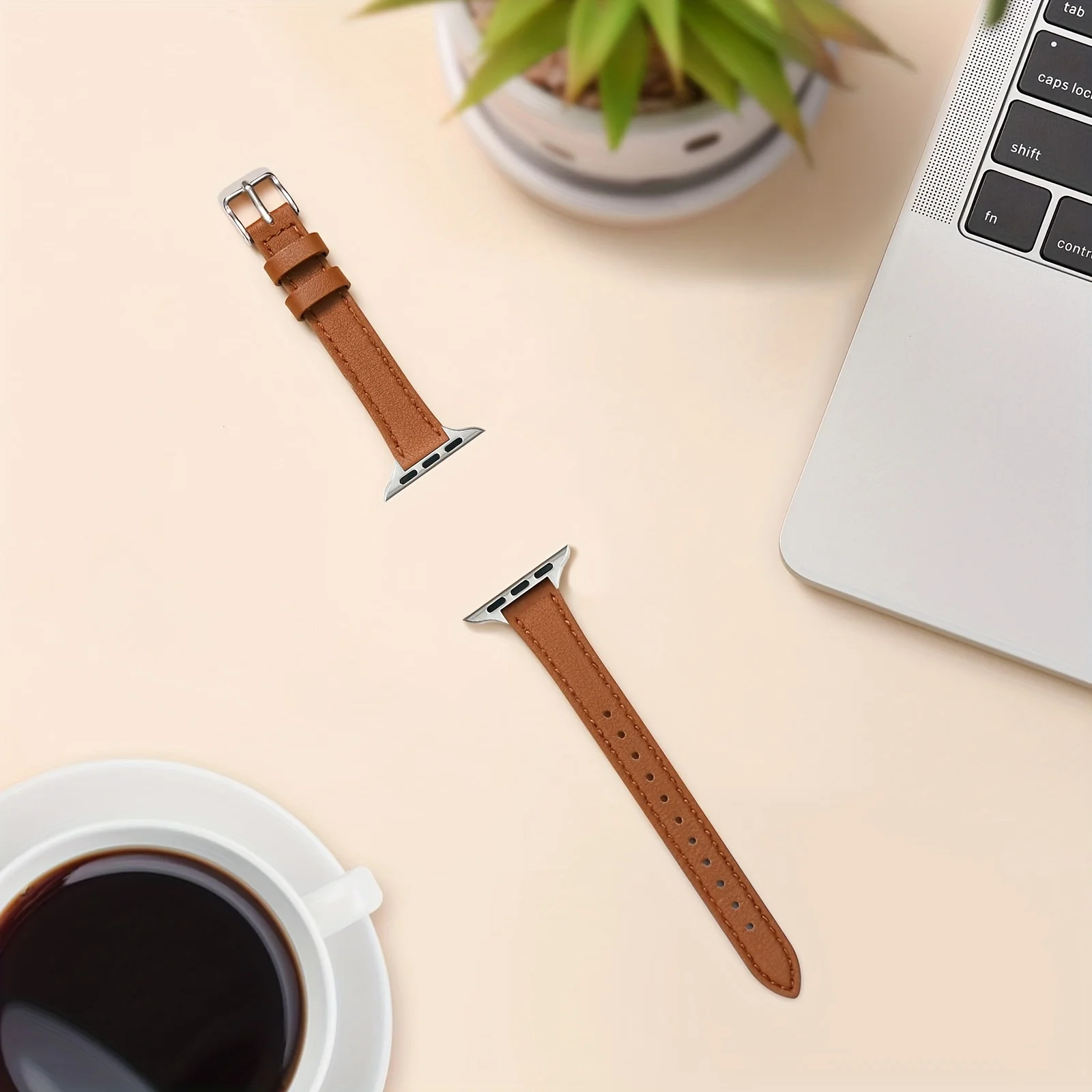 Suitable for applewatch soft leather small waist strap iwatch9 retro apple watch band S7/8 thin strap/4/5/6/se generation band