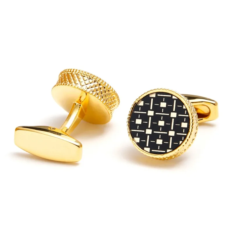 New Round Cufflinks for Men Trendy Wedding Business Cuff Links Suit Shirt Buttons Luxulry Jewelry Accessories