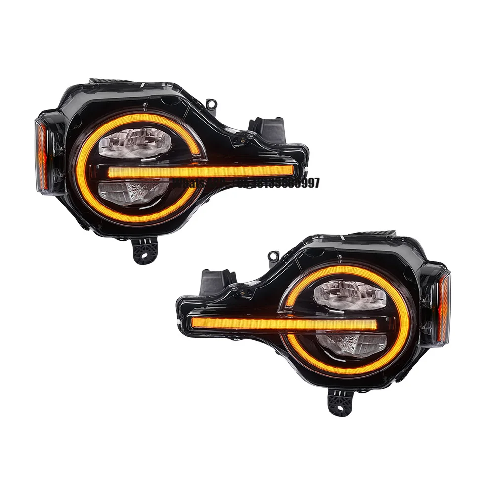 

Полноценные DRL в стиле OEM, дальние/ближние фары, янтарно-белые светодиодные фары DRL для Bronco 2021-2025 гг.