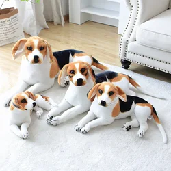 30-90cm New Simulation Giant Dog Toy Realistic Stuffed Animals Miguel Harrier Beagles Dog Plush Toys Birthday Gift For Children