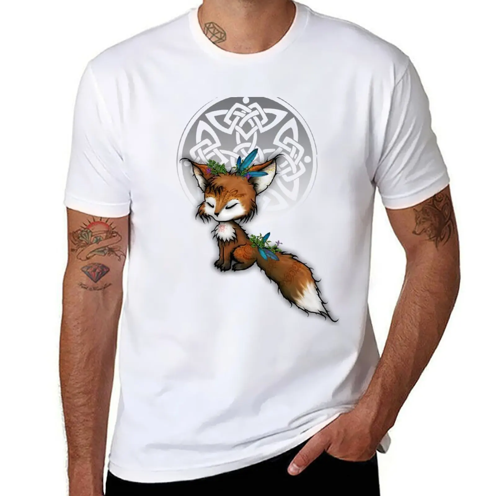 

Celtic Spirit Fox T-Shirt t shirts designer funny t shirts man man t shirt cotton high quality T-Shirt