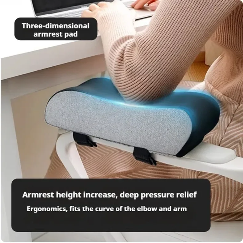 Office Armrest Pads, Height Increase Cushion with Thick Memory Foam for Computer Chair, Gaming Chair Arm Support Pillow