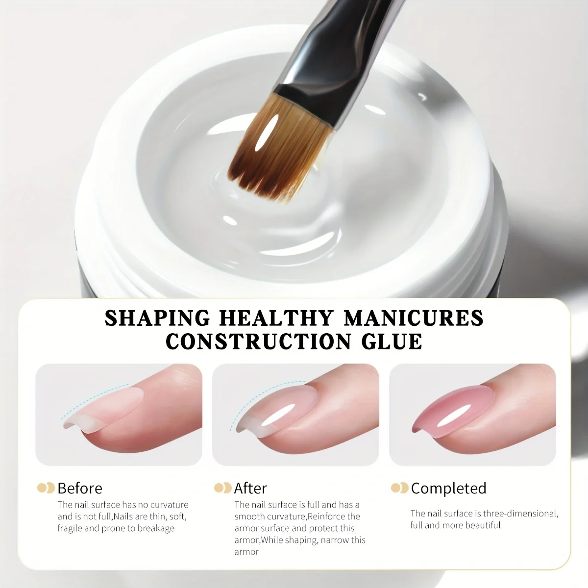 Klej budowlany MORDDA w kolorze czarnym, łatwy w formowaniu, trwały i wzmocniony klej bazowy, uniwersalny klej do lakieru do paznokci.