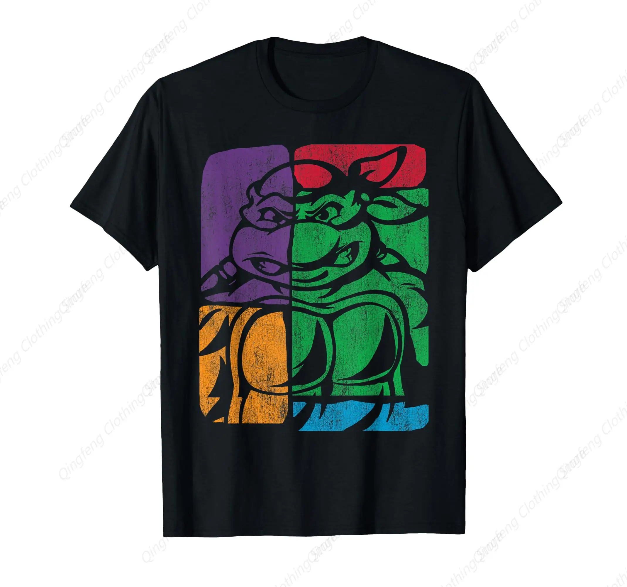 

Retro Turtle Color Collage T-Shirt