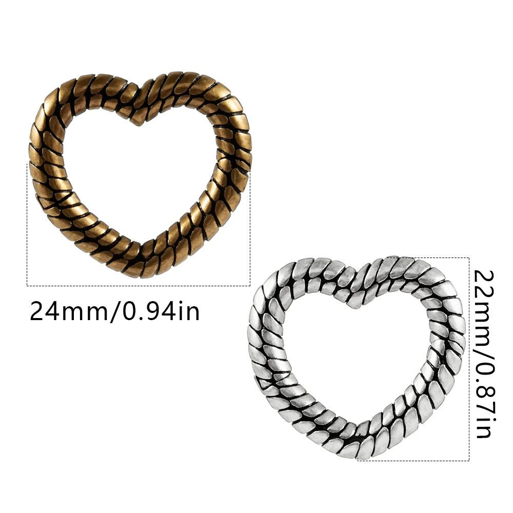 1PC Punk Copper Heart Shape Ear Weights Hangers For Stretched Ear Lobe Piercing Ear Plugs Gauges Body Piercing Jewelry