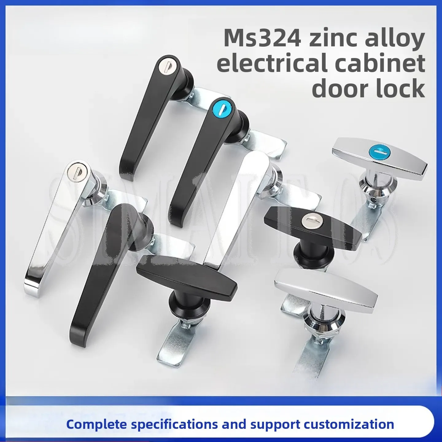 MS324-1-2 Industrial Cabinet Handle Lock | Zinc Alloy Enclosure Lock for Distribution Box/Switchgear | Keyed/Locking