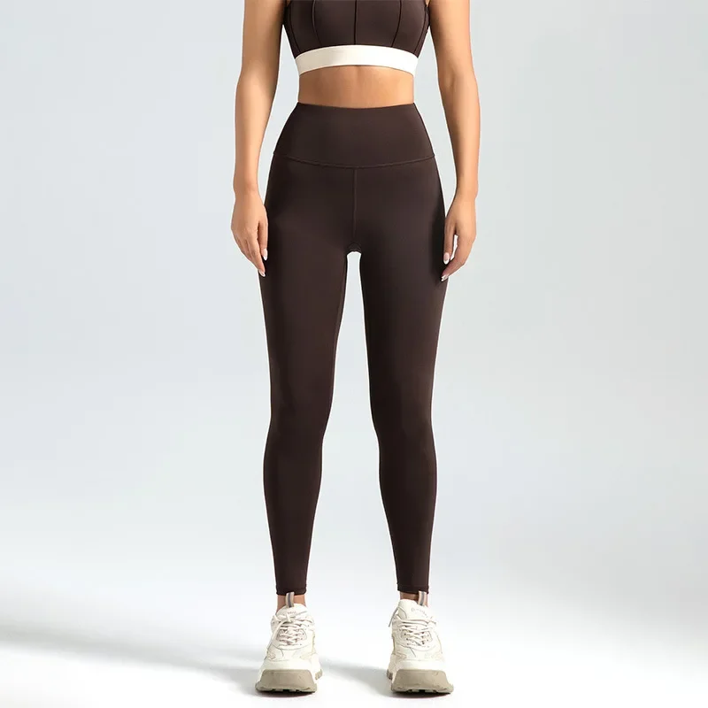 Damskie dziewięciopunktowe spodnie legginsy z wysokim stanem jednokolorowe spodnie sportowe do jogi legginsy o wysokiej rozciągliwości spodnie do biegania Fitness 3XL