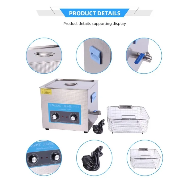 عالية الطاقة التنظيف العميق 2L-30L حجم التدفئة الموقت وظائف المحمولة مجوهرات بالموجات فوق الصوتية الأنظف لأجزاء التنظيف السيارات #5
