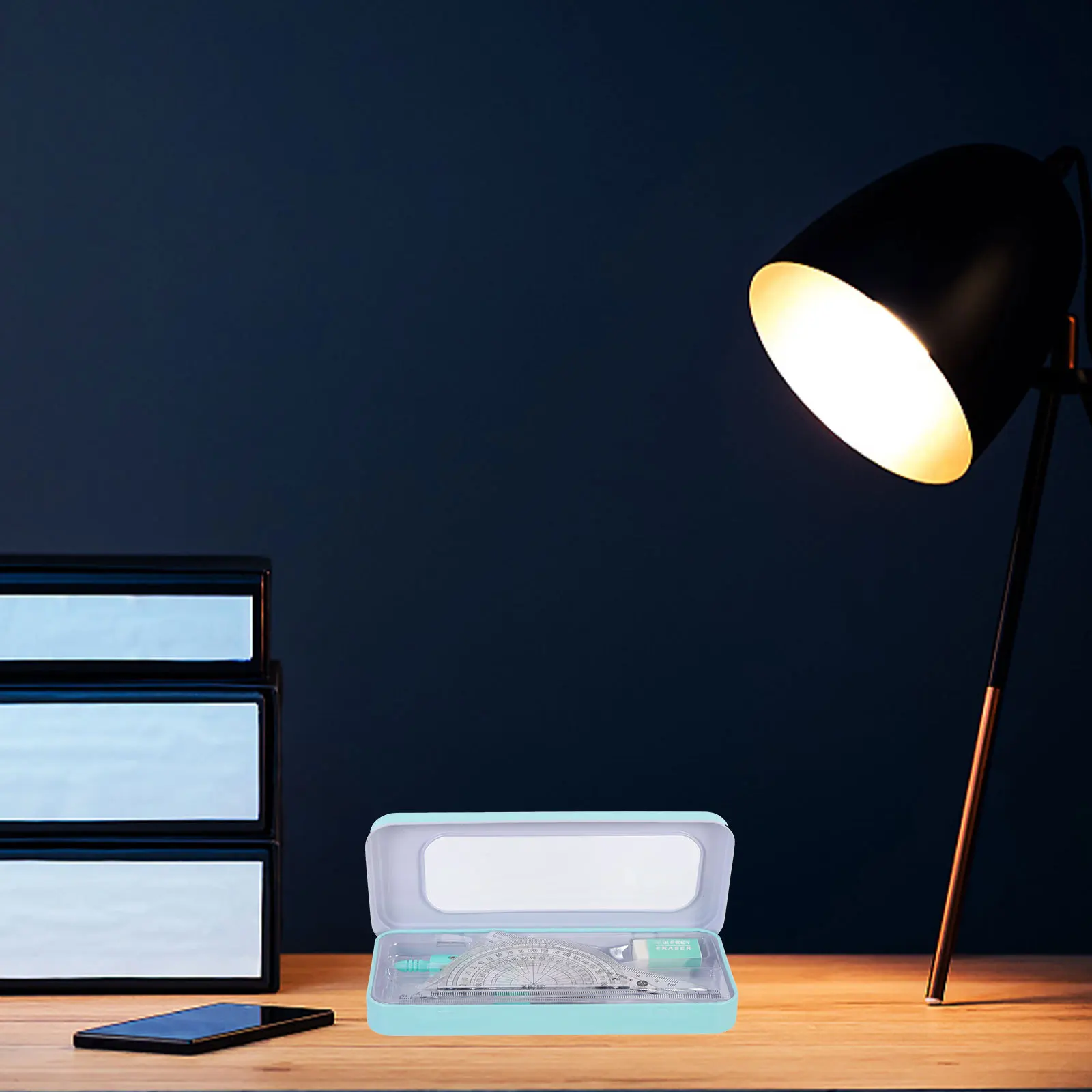 1 مجموعة الرياضيات البوصلة المنقلة عدة أداة قياس خفيفة الوزن للمدرسة مكتب العمارة تصميم صياغة هندسة الطلاب #2