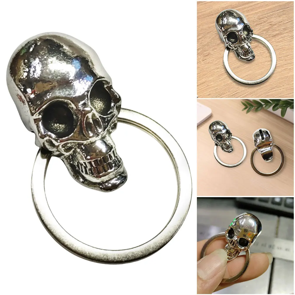 Metal Demon Skull Key Cover Decorative Key Accessory Metal Demon Skull Key Cap for Most Motorcycles Halloween Party Favors
