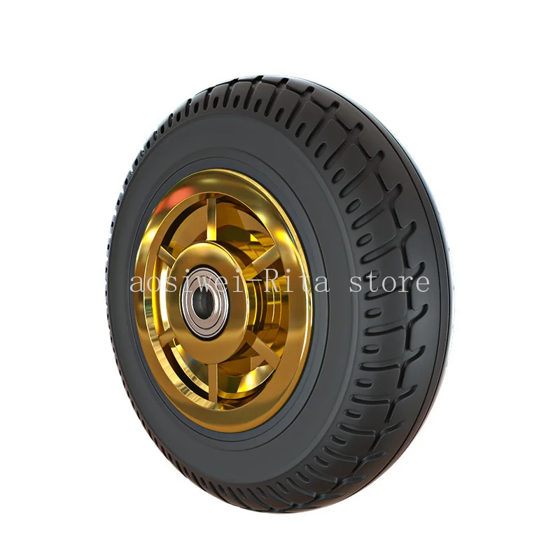 1 Pc 5 Inch Heavy-Duty Caster Rubber Gold-Plated/Humvee/TPR Width 50mm Silent Wheel Universal Trolley Industrial Trailer Single