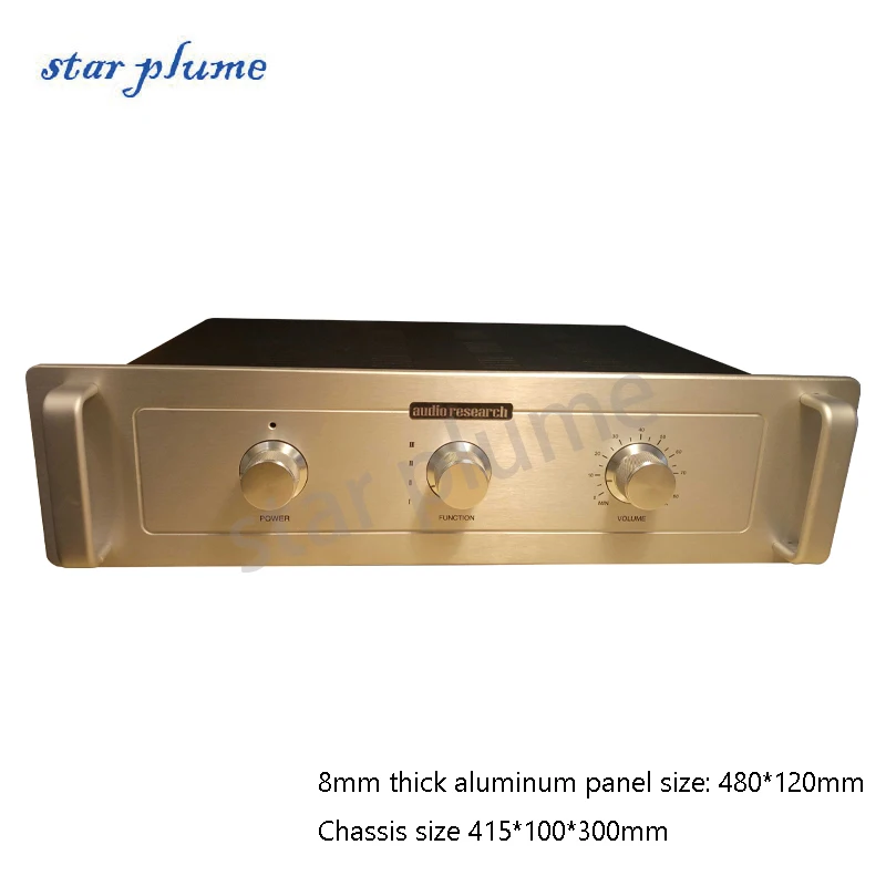 

415*100*300mm Aluminum Alloy Power Amplifier Case ARC Balanced Preamplifier Vacuum Tube Amplifier Chassis Shell DIY Box