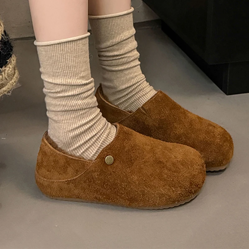 أحذية قطنية للنساء الشقق الجلد المدبوغ أحذية خفيفة أنيقة شتاء حذاء الثلج عالي الرقبة دافئ 2025 قصيرة أفخم المشي الرياضة جديد Mujer Zapatos #5