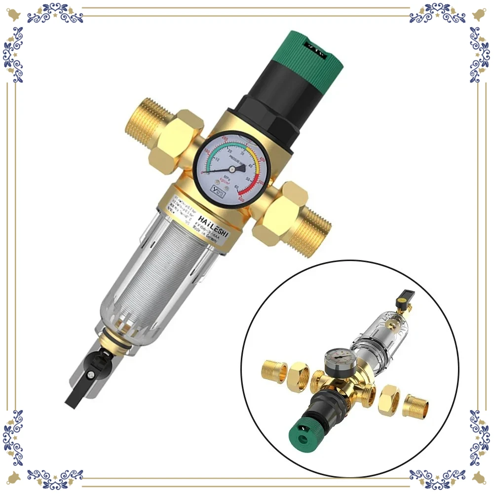 For Clean Water Supply Plumbing Valve Pipeline Filter Pressure Reducing Valve Safety Valve Pressure Regulator Rewind Filter