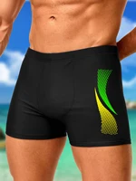 Swimming Trunks with Fashion Prints Men Quick Dry Beach Boxer Shorts with Drawstring Boy Swimwear Underpants