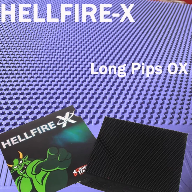 

4 цвета, длинные шипы OX, резина для настольного тенниса HELLFIRE-X, очень мягкие шиповки средней частицы, резиновая гума для пинг-понга ITTF 130-009, уникальное вращение