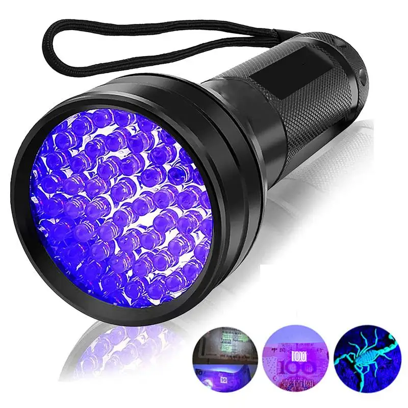 51 LED UV torcia a raggi ultravioletti Blacklight muslimex torcia a luce ultravioletta lampada Flash per macchie di animali domestici e cimici dei letti