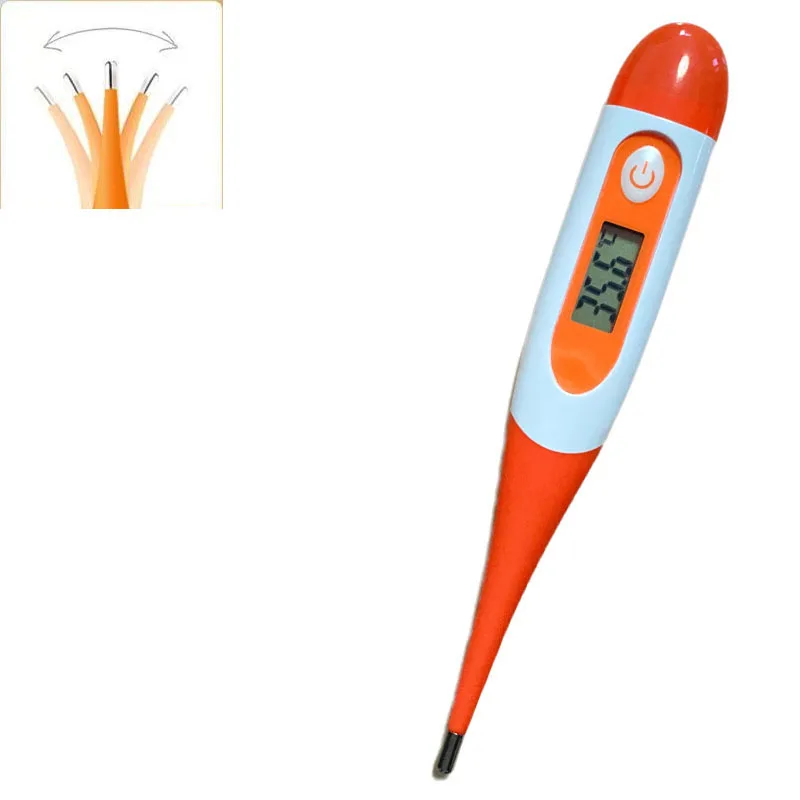 1PCS Elderly Base Sky Blue Full Body Waterproof Digital Thermometer Clinical Fever Medical Device Tool with Storage Case tweezer