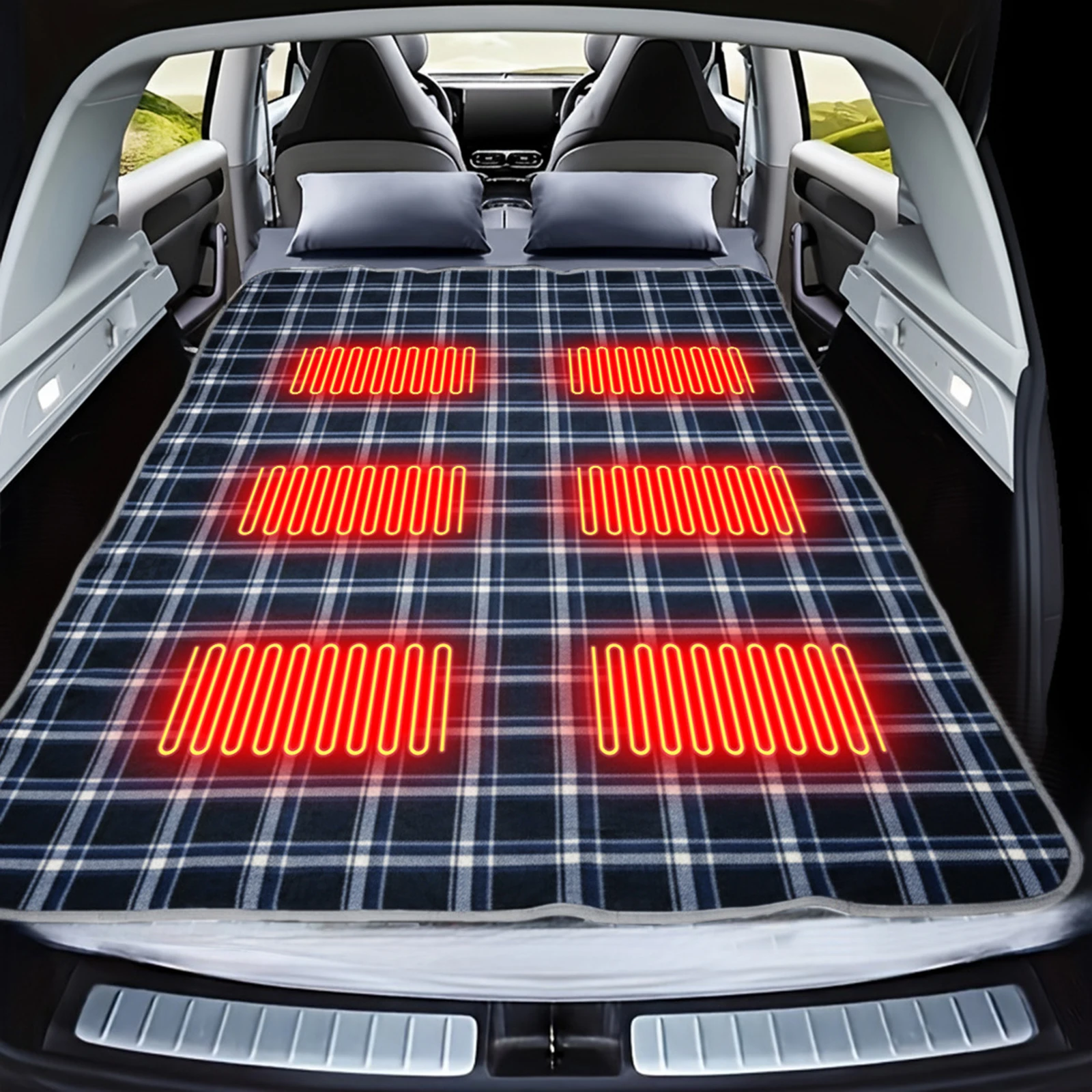 

6 Area Electric Blanket 3 Adjustable Temperature Double Body Warmer Pads Waterproof USB Heating Sleeping Mat Heating Mattress