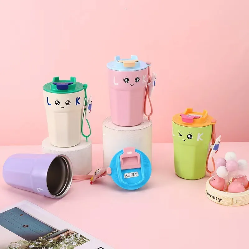 Stainless Steel Insulated Cup With High Appearance Cartoon Children's Cute Portable Student Water Cup