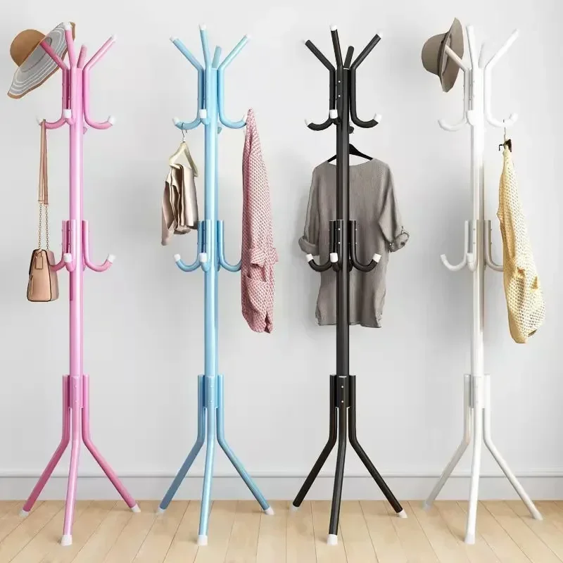 Freestanding Metal Coat Rack With 9 Hooks Portable Hat Hanger Stand Space Saving Scarf Organizer For Hallway Bedroom Clothes