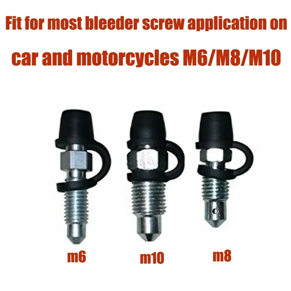 20/40pcs Brake Caliper Bleeder Screw Cap Grease Zerk Fitting Cap Rubber Dust Cover For Car Motorcycles M6/M8/M10 Screw Tools