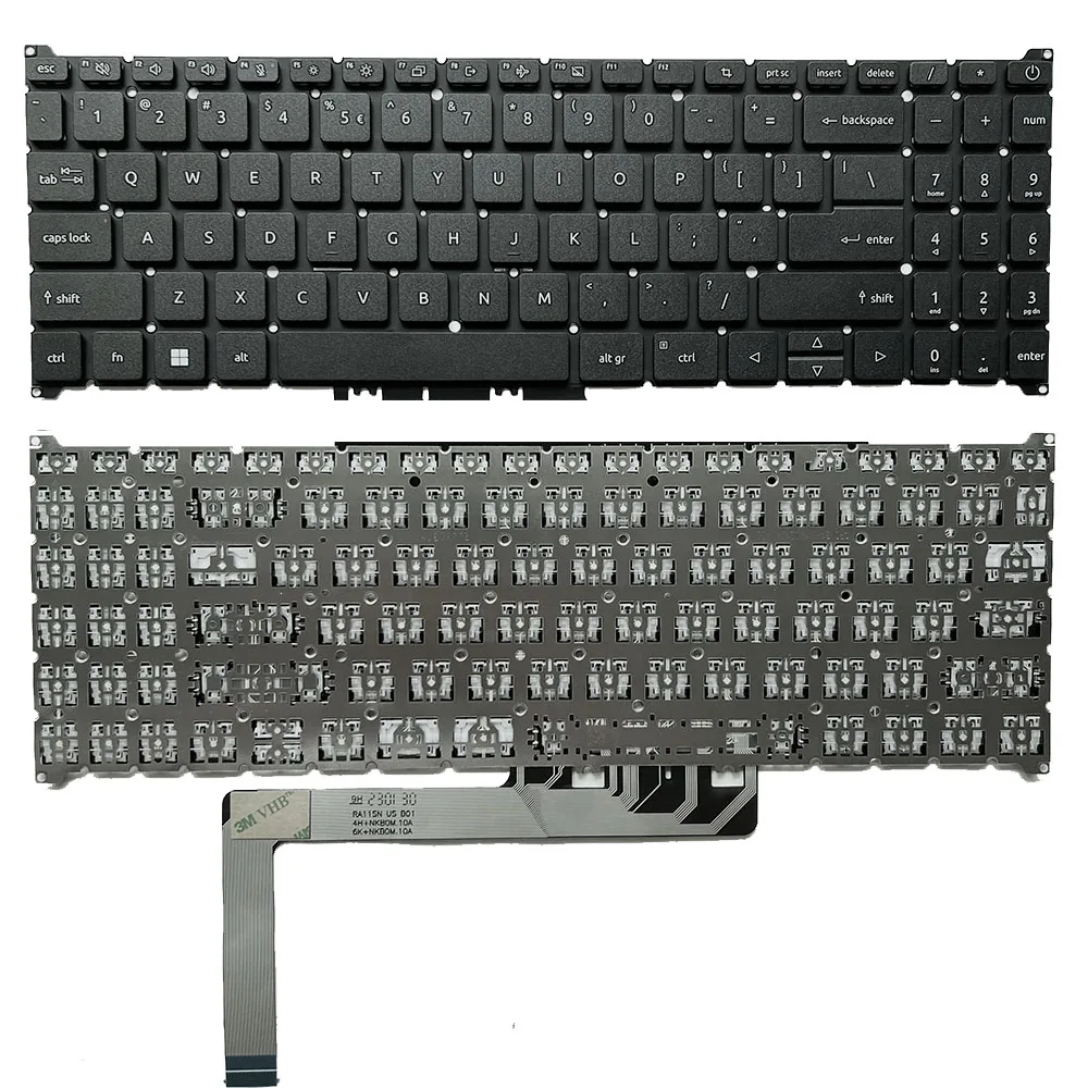 US / Russian Keyboard For Aspire 3 A315-24 N23C3Aspire 5 A515-47 N22C6 Aspire 7 A715-51G A715-76 N22Q3