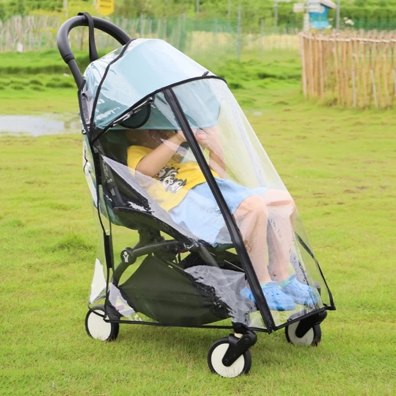 L5YF EVA Pram Cart Rain Cover Dustproof and Windproof Strollers Rain Case Protector