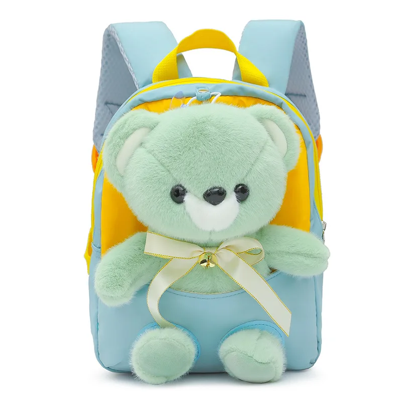 2024 New Cartoon Cute mochila infantil Lovely Bear Backpacks Small Kindergarten school bag Lightweight Backpack child girl