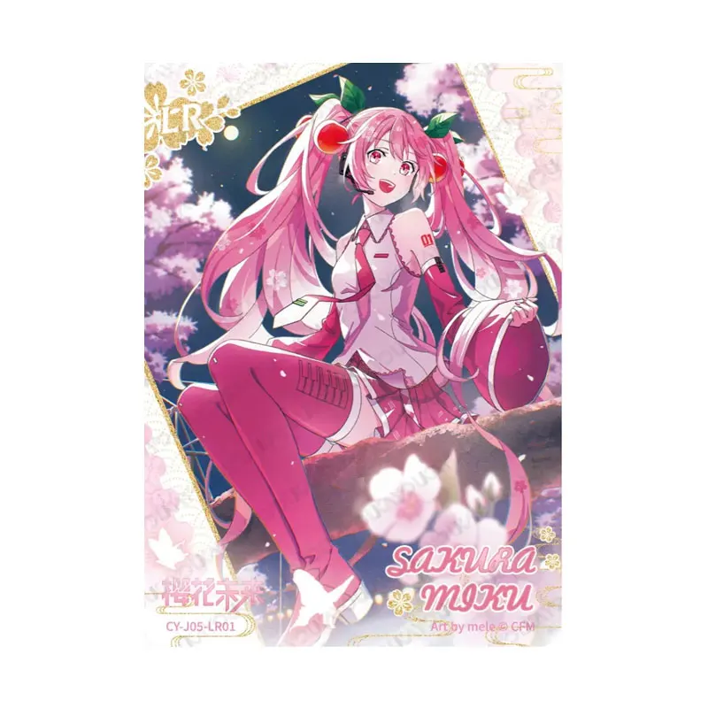 

KAYOU Hatsune Miku Series 5, первый прицел LR (01-05)/UR (01-11)/SSR (01-11), один лист, полный набор, оригинальные коллекционные игрушки-карты