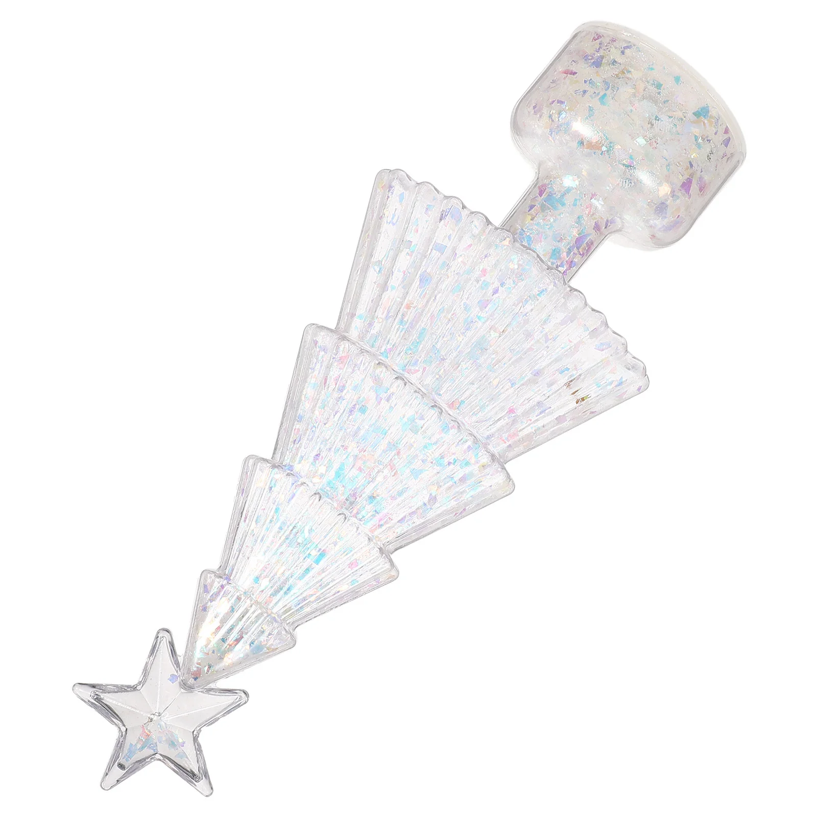 

Iridescent Christmas Tree Desktop Star Top LED Lights Small Night Lamp Tabletop Centerpiece Indoor Nursery Room Lights