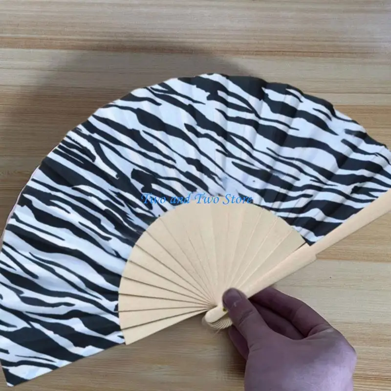 Quạt gấp HX6F Quạt vải 9 inch Quạt gấp bằng gỗ Quạt gấp cầm tay cho DIY