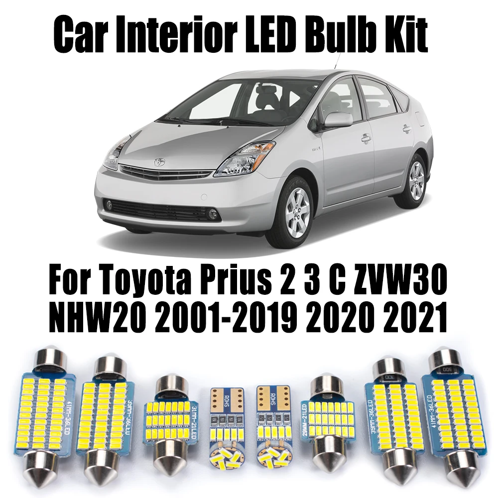 �y�Z�[�����zCanbus LED �C���e���A�}�b�v�h�[����V�i���o�[�v���[�g���C�g�L�b�g�g���^�v���E�X 2 3 C ZVW30 NHW20 2001-2020 2021 �J�[�A�N�Z�T���[