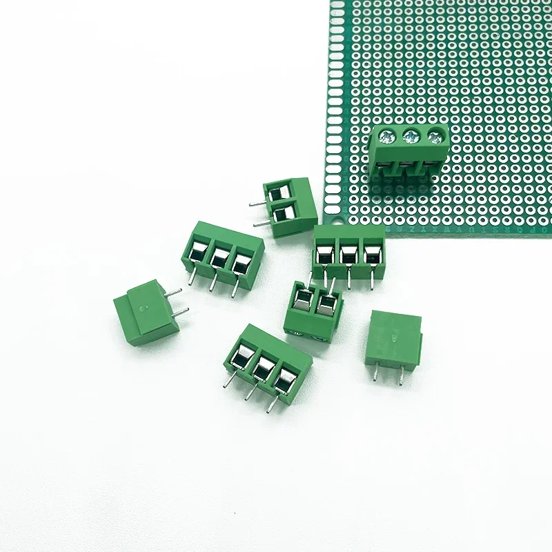 

200pcs/lot DG/KF/126-5.0 Pitch Screw Type PCB Terminal Block Copper Material 2P 3P Can be Spliced