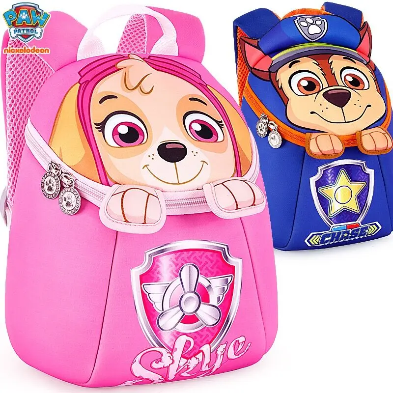 Original Paw Patrol Cartoon Bag Anime Children backpack pat patrouille Skye Chase Boys Girls Backpacks birthday Gift Age 2-6Y