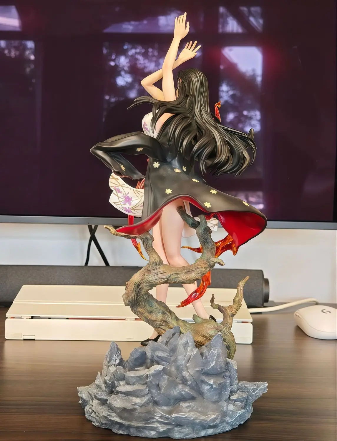 37cm Nico Robin Figure One Piece  Anime Figures 2 Heads Figurine Collection Statue Desk Decoration Ornament Toys Christmas Gifts