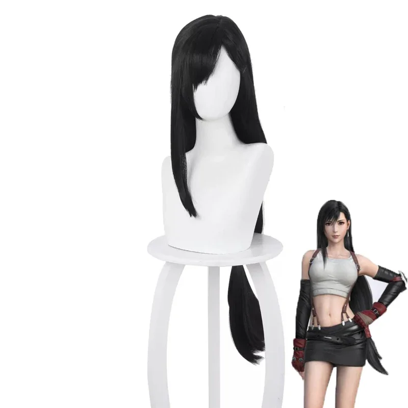 Final Fantasy VII Tifa Lockhart Cosplay Wig Women Long Black  Synthetic Wig Final Fantasy FF7 Tifa Cosplay