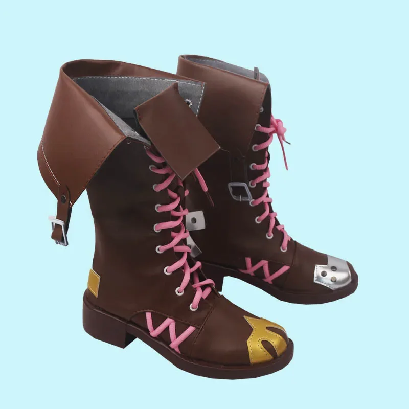 Jeu Jinx Cosplay chaussures bottes hautes talons pour femmes hommes jeu de rôle Halloween carnaval fête accessoires