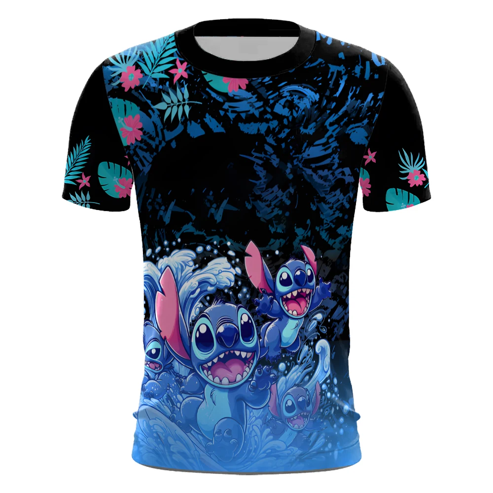 

Stitch 3D Print T-Shirt Disney Lilo & Stitch Breathable Graphic Tees Casual All Over Print Short Sleeve Top for Men Women