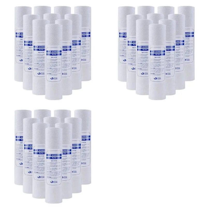 【prix-drop-】30-pieces-filtre-a-eau-universel-pp-coton-cartouche-filtrante-sediments-filtres-a-eau-materiau-en-polypropylene-5-micrometres