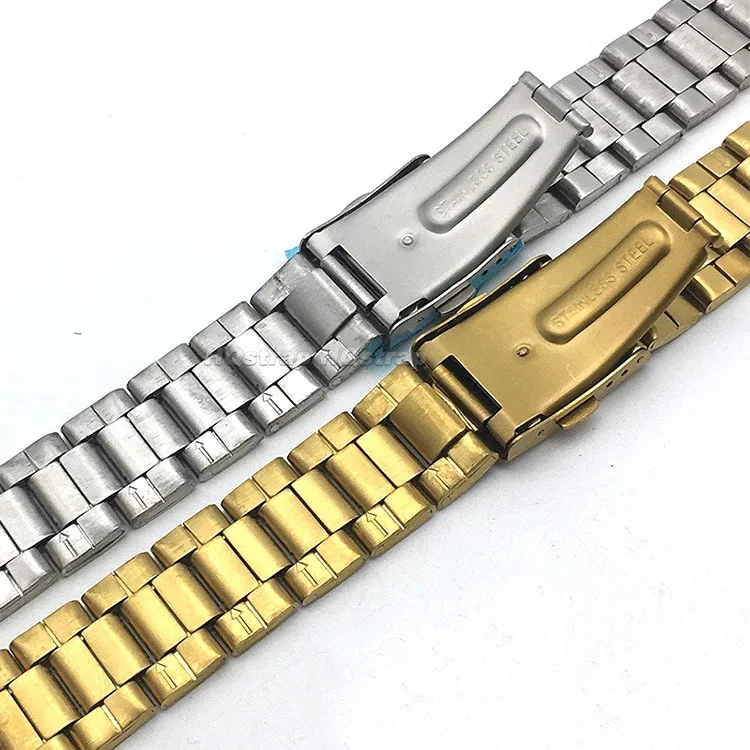 حزام بديل من الستانلس ستيل ، سوار ساعة معدني قابل للطي ، 3 حبات ، 12 إبزيم ، 14 مشبك ، 16 من من من المعدن ، 18 من من من من المعدن ، 20 من ، 22 من ، 24 من الأحزمة