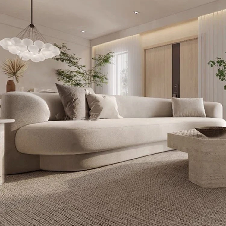 # Moderne Wohnzimmer-Sofagarnitur Runde Samt-Couches Halbkreisförmige Sektionalsofas Luxuriöses Gebogenes Sofa-Set