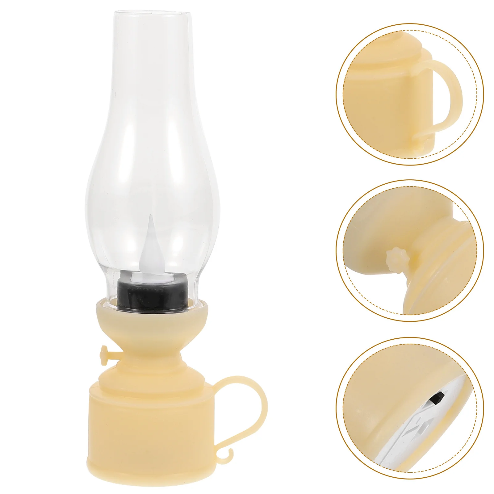 Led مصباح خمر فانوس عديمة اللهب للديكور المنزل في الهواء الطلق استخدام الطوارئ المحمولة ضوء الليل الرجعية النفط